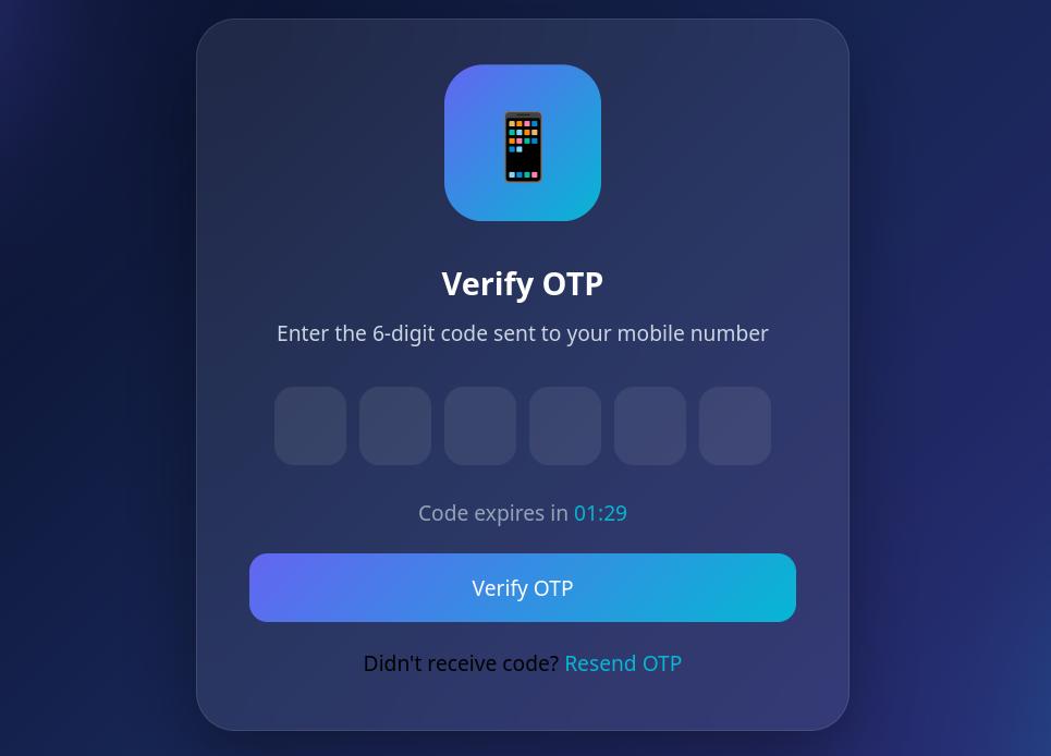 Premium OTP Verification Form