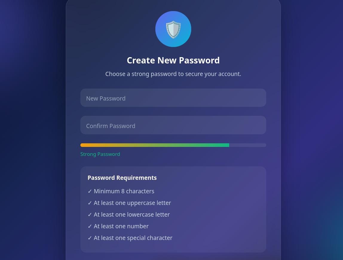Reset Password Page
